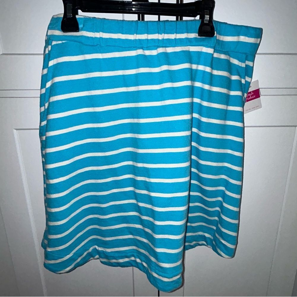 New, Fresh Produce Avery Weekender Stripe Print Elastic Waistband Skirt